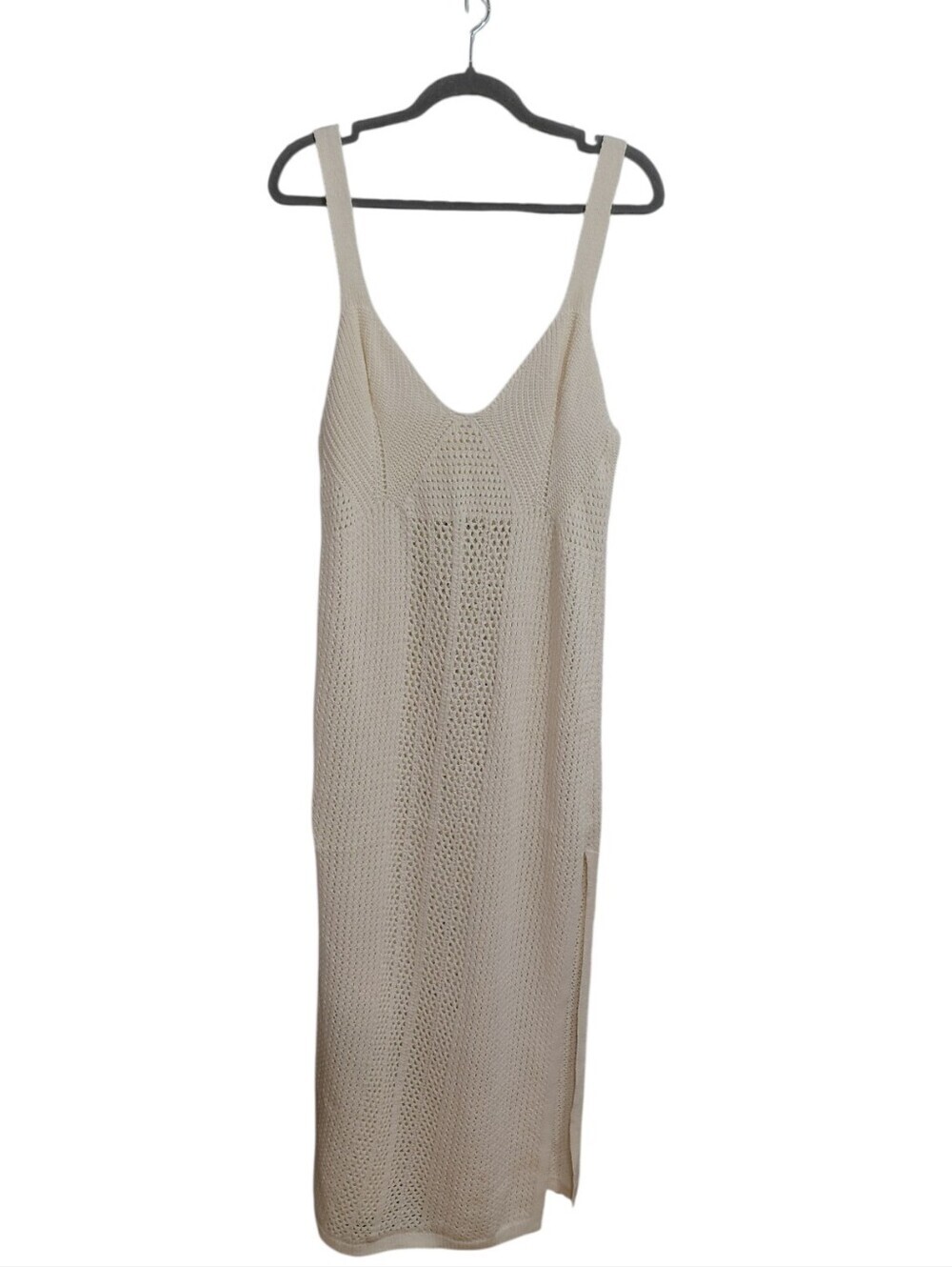 Anthropologie Cream Crochet Maxi Swim Coverup